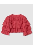 【アナイ/ANAYI】のオーガンジーティアードボレロ ブラウス 人気、トレンドファッション・服の通販 founy(ファニー) ファッション Fashion レディースファッション Fashion for Women アウター Coat / Outerwear Collection ボレロ・ショート丈ジャケット / ドレス羽織りに Boleros & Short Jackets トップス・カットソー Cut & Sew Tops シャツ・ブラウス・オフィスカジュアル Elegant Blouses & Button-Ups おすすめ Recommended / Our Picks オーガンジー Organza Fabric シンプル Simple, Minimal スリーブ Sleeve, Long Sleeve / Short Sleeve ボレロ Bolero, Short Cardigan ロング Long, Long-Length thumbnail レッド|ID: prp329100004877699 ipo3291000000036386114