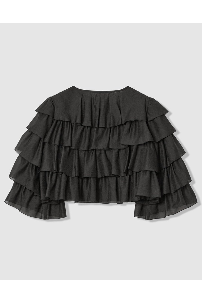 【アナイ/ANAYI】のオーガンジーティアードボレロ ブラウス 人気、トレンドファッション・服の通販 founy(ファニー) 　ファッション　Fashion　レディースファッション　Fashion for Women　アウター　Coat / Outerwear Collection　ボレロ・ショート丈ジャケット / ドレス羽織りに　Boleros & Short Jackets　トップス・カットソー　Cut & Sew Tops　シャツ・ブラウス・オフィスカジュアル　Elegant Blouses & Button-Ups　おすすめ　Recommended / Our Picks　オーガンジー　Organza Fabric　シンプル　Simple, Minimal　スリーブ　Sleeve, Long Sleeve / Short Sleeve　ボレロ　Bolero, Short Cardigan　ロング　Long, Long-Length　other-2|ID: prp329100004877699 ipo3291000000036386116