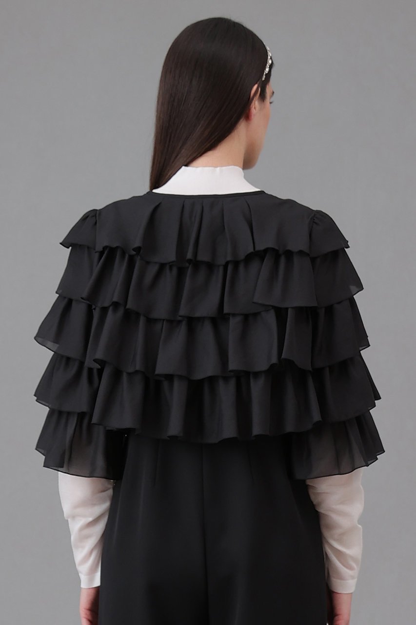 【アナイ/ANAYI】のオーガンジーティアードボレロ ブラウス 人気、トレンドファッション・服の通販 founy(ファニー) 　ファッション　Fashion　レディースファッション　Fashion for Women　アウター　Coat / Outerwear Collection　ボレロ・ショート丈ジャケット / ドレス羽織りに　Boleros & Short Jackets　トップス・カットソー　Cut & Sew Tops　シャツ・ブラウス・オフィスカジュアル　Elegant Blouses & Button-Ups　おすすめ　Recommended / Our Picks　オーガンジー　Organza Fabric　シンプル　Simple, Minimal　スリーブ　Sleeve, Long Sleeve / Short Sleeve　ボレロ　Bolero, Short Cardigan　ロング　Long, Long-Length　other-5|ID: prp329100004877699 ipo3291000000036386119