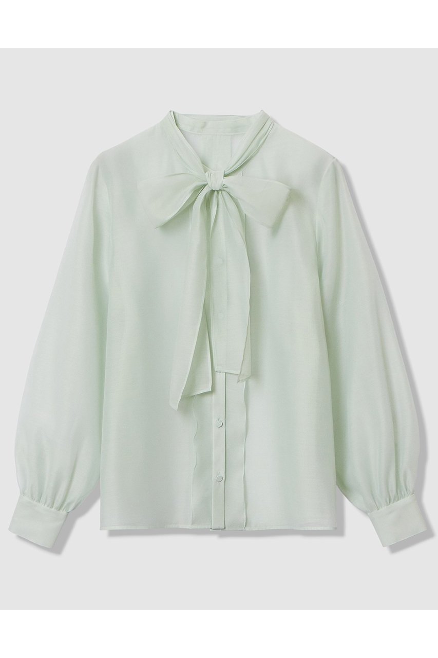 【アナイ/ANAYI】の【Eternal Line 2026】シアーオーガンボウタイ ブラウス インテリア・キッズ・メンズ・レディースファッション・服の通販 founy(ファニー) ファッション Fashion レディースファッション Fashion for Women トップス・カットソー Cut & Sew Tops シャツ・ブラウス・オフィスカジュアル Elegant Blouses & Button-Ups インナー Innerwear オーガンジー Organza Fabric ギャザー Gathered, Ruffled シアー Sheer, See-Through スリーブ Sleeve, Long Sleeve / Short Sleeve フリル Frill, Ruffle フロント Front, Front Design ボウタイ Bow Tie, Neck Bow ロング Long, Long-Length エレガント 上品 Elegant ミントグリーン|ID: prp329100004877700 ipo3291000000036386127