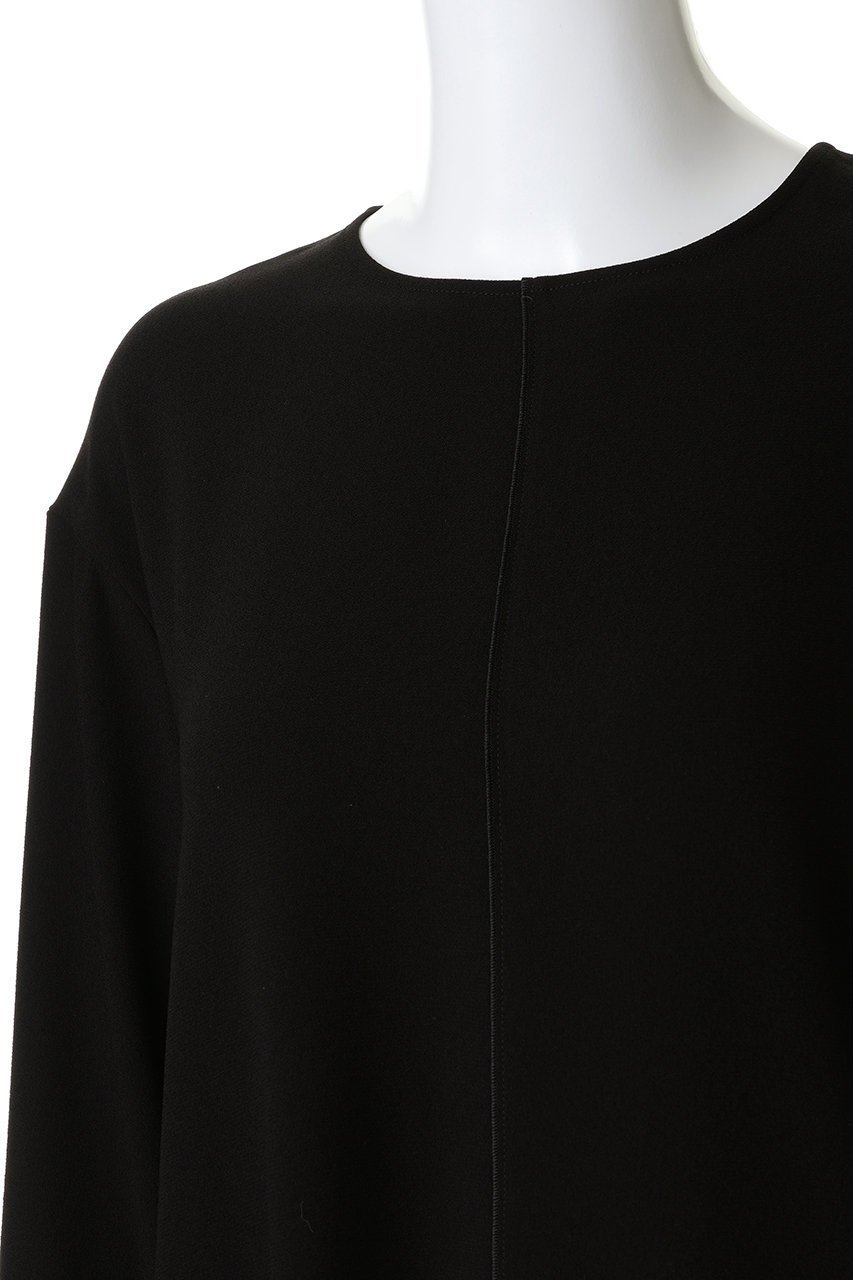 【プレインピープル/PLAIN PEOPLE】のバックサテンジョーゼットノーカラーブラウス 人気、トレンドファッション・服の通販 founy(ファニー) 　ファッション　Fashion　レディースファッション　Fashion for Women　トップス・カットソー　Cut & Sew Tops　シャツ・ブラウス・オフィスカジュアル　Elegant Blouses & Button-Ups　バッグ　Bags　おすすめ　Recommended / Our Picks　ショート　Short, Short Length　スリーブ　Sleeve, Long Sleeve / Short Sleeve　セットアップ　Set-Up, Coordinated Outfit　ロング　Long, Long-Length　長袖　Long Sleeve, Full Sleeve　other-5|ID: prp329100004877708 ipo3291000000036386200