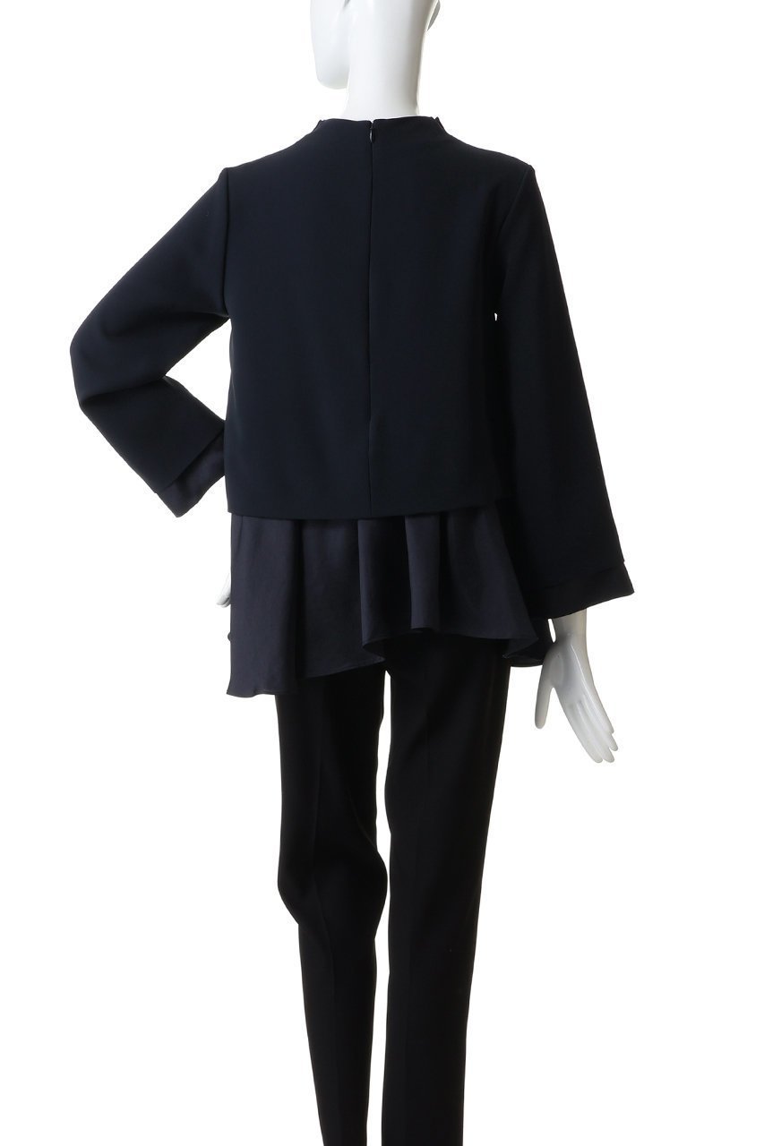 【ランバン オン ブルー/LANVIN en Bleu】のトリアセテートコンビブラウス 人気、トレンドファッション・服の通販 founy(ファニー) 　ファッション　Fashion　レディースファッション　Fashion for Women　トップス・カットソー　Cut & Sew Tops　シャツ・ブラウス・オフィスカジュアル　Elegant Blouses & Button-Ups　コンビ　Combo, Combination Style　スリーブ　Sleeve, Long Sleeve / Short Sleeve　ロング　Long, Long-Length　other-4|ID: prp329100004877719 ipo3291000000036386284