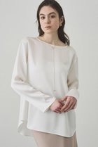 【ウィムガゼット/Whim Gazette】の【Drawing Numbers】サテンボートブラウス 人気、トレンドファッション・服の通販 founy(ファニー) ファッション Fashion レディースファッション Fashion for Women トップス・カットソー Cut & Sew Tops シャツ・ブラウス・オフィスカジュアル Elegant Blouses & Button-Ups おすすめ Recommended / Our Picks なめらか Smooth, Silky Texture エレガント 上品 Elegant サテン Satin, Glossy Fabric シルク Silk, 100% Silk シンプル Simple, Minimal スウェット / スエット Sweatshirt, Sweatwear ストレート Straight, Straight Cut スリーブ Sleeve, Long Sleeve / Short Sleeve デコルテ Décolleté, Neckline ラウンド Round, Round Neck ロング Long, Long-Length ワイド Wide, Wide Fit thumbnail ホワイト|ID: prp329100004877731 ipo3291000000036386390