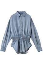【サードマガジン/THIRD MAGAZINE】のウエストシャーリングデニムシャツ 人気、トレンドファッション・服の通販 founy(ファニー) ファッション Fashion レディースファッション Fashion for Women トップス・カットソー Cut & Sew Tops シャツ・ブラウス・オフィスカジュアル Elegant Blouses & Button-Ups おすすめ Recommended / Our Picks シャーリング Shirring, Ruched スニーカー Sneakers, Trainers スリーブ Sleeve, Long Sleeve / Short Sleeve デニム Denim, Jeans Material ボトム Bottoms, Lower Wear マキシ Maxi, Full Length ロング Long, Long-Length thumbnail ブリーチ|ID: prp329100004877756 ipo3291000000036386590