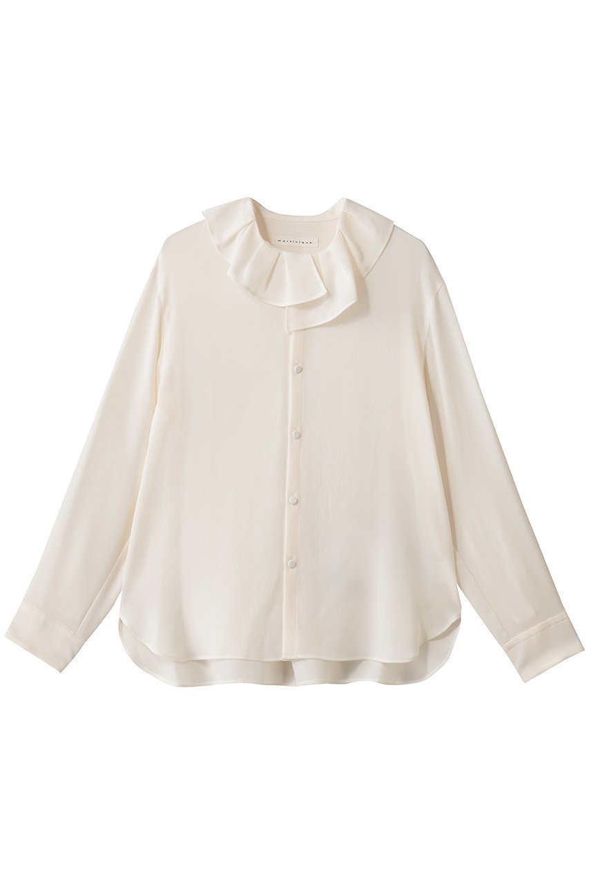 【マルティニーク/martinique】のアシンメトリーカラーブラウス 人気、トレンドファッション・服の通販 founy(ファニー) 　ファッション　Fashion　レディースファッション　Fashion for Women　トップス・カットソー　Cut & Sew Tops　シャツ・ブラウス・オフィスカジュアル　Elegant Blouses & Button-Ups　スリーブ　Sleeve, Long Sleeve / Short Sleeve　フリル　Frill, Ruffle　ロング　Long, Long-Length　 other-1|ID: prp329100004877758 ipo3291000000036386611