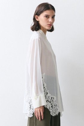 【ベイジ,/BEIGE,】 GALENA / コットンレースバンドカラーシャツ/人気、トレンドファッション・服の通販 founy(ファニー) ファッション Fashion レディースファッション Fashion for Women トップス・カットソー Cut & Sew Tops シャツ・ブラウス・オフィスカジュアル Elegant Blouses & Button-Ups オケージョン Occasion Wear スリーブ Sleeve, Long Sleeve / Short Sleeve デニム Denim, Jeans Material トレンド Trend, Trending Now ビスチェ Bustier, Corset Top ボトム Bottoms, Lower Wear レース Lace, Lace Fabric ロング Long, Long-Length ビジネス 仕事 通勤 Business / Work / Commuting |ID:prp329100004877762