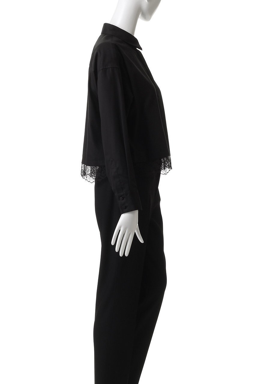 【サードマガジン/THIRD MAGAZINE】の裾レースブラウス 人気、トレンドファッション・服の通販 founy(ファニー) 　ファッション　Fashion　レディースファッション　Fashion for Women　トップス・カットソー　Cut & Sew Tops　シャツ・ブラウス・オフィスカジュアル　Elegant Blouses & Button-Ups　カフス　Cuff Design　スリーブ　Sleeve, Long Sleeve / Short Sleeve　デニム　Denim, Jeans Material　パーティ　Party, Party Style　ベーシック　Basic, Essential　リュクス　Luxury, Elegant, High-End, Chic　レース　Lace, Lace Fabric　ロング　Long, Long-Length　エレガント 上品　Elegant　other-3|ID: prp329100004877775 ipo3291000000036386874