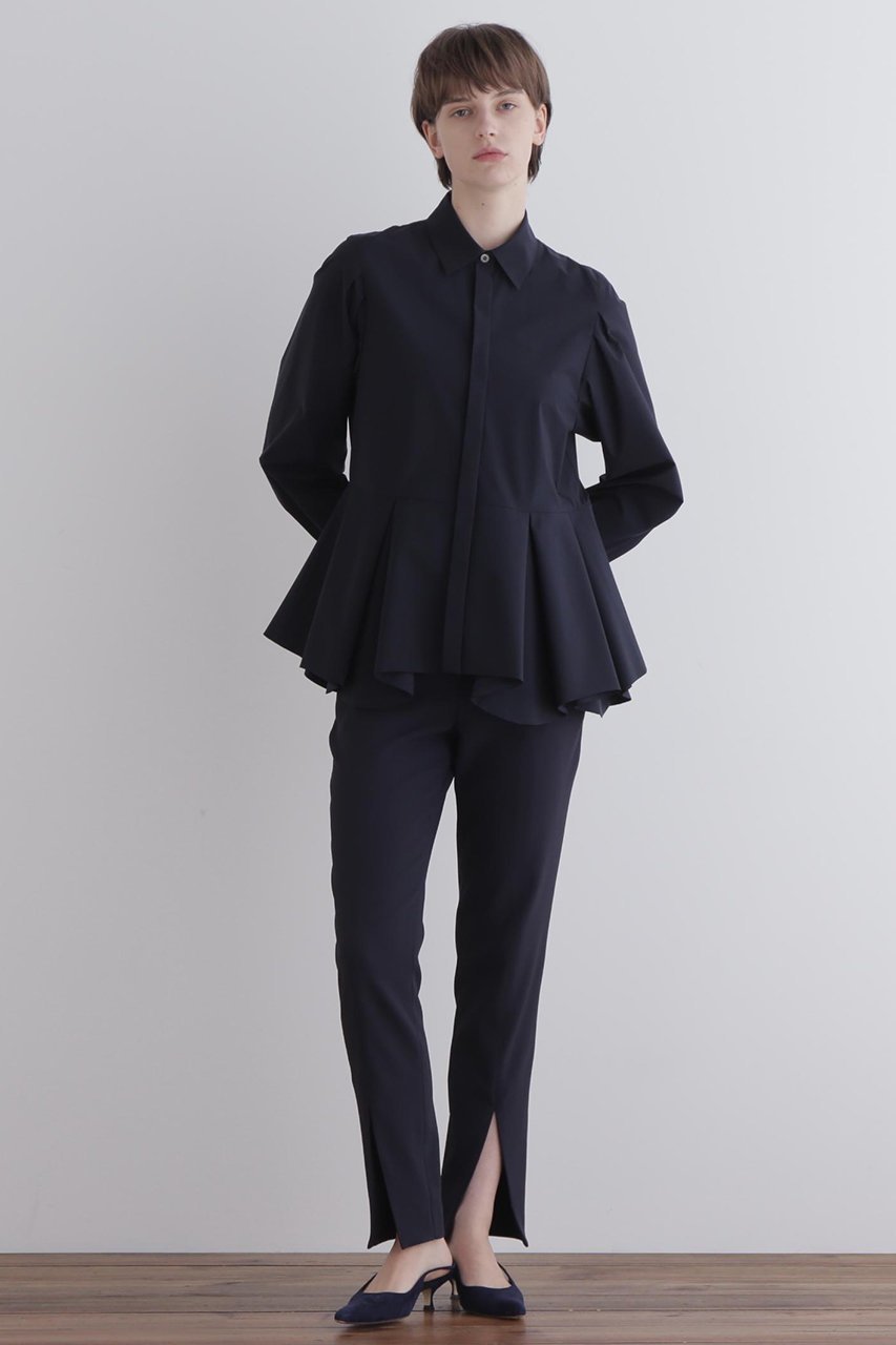 【ル フィル/LE PHIL】のSOLOTEXブロードタックフレアブラウス 人気、トレンドファッション・服の通販 founy(ファニー) 　ファッション　Fashion　レディースファッション　Fashion for Women　トップス・カットソー　Cut & Sew Tops　シャツ・ブラウス・オフィスカジュアル　Elegant Blouses & Button-Ups　スタンダード　Standard, Basic　ストレッチ　Stretch, Stretchy Fabric　スリーブ　Sleeve, Long Sleeve / Short Sleeve　フロント　Front, Front Design　ブロード　Broadcloth, Fine Cotton　ロング　Long, Long-Length　other-3|ID: prp329100004877790 ipo3291000000036387069