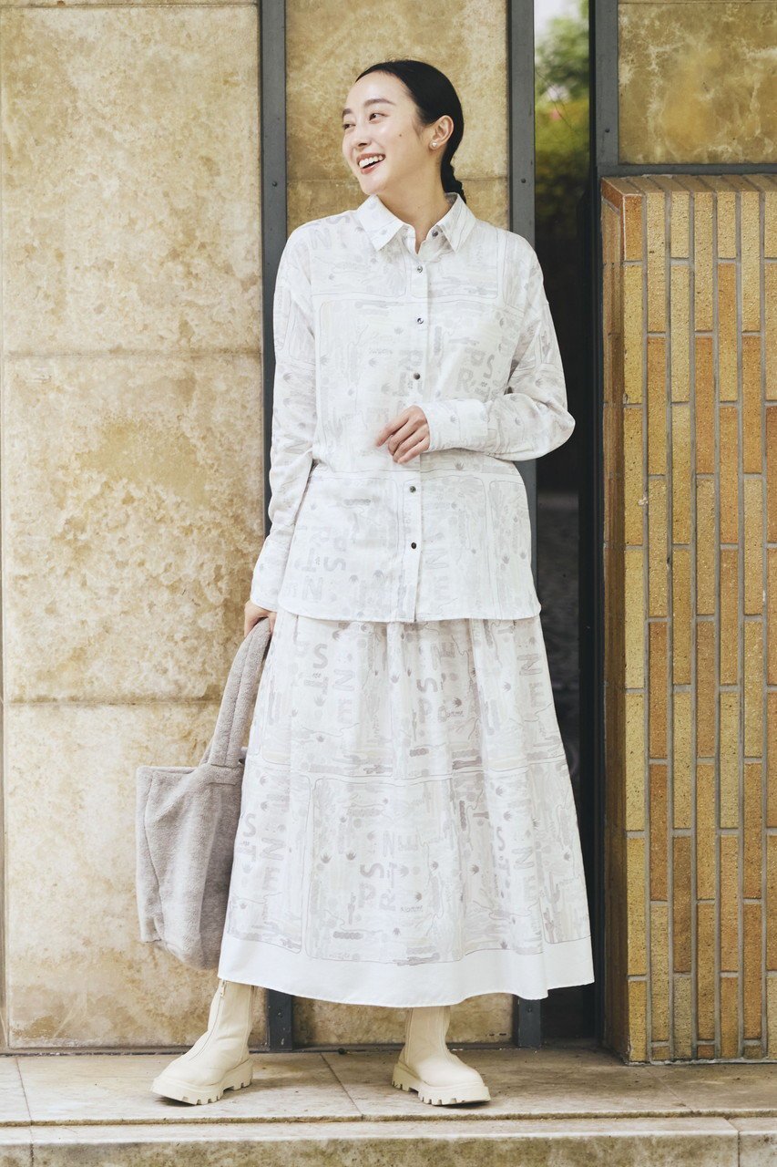 【プリスティン/PRISTINE】のWinter cactus シャツ 人気、トレンドファッション・服の通販 founy(ファニー) 　ファッション　Fashion　レディースファッション　Fashion for Women　トップス・カットソー　Cut & Sew Tops　シャツ・ブラウス・オフィスカジュアル　Elegant Blouses & Button-Ups　冬　Winter / This Winter　おすすめ　Recommended / Our Picks　カフス　Cuff Design　シンプル　Simple, Minimal　スリーブ　Sleeve, Long Sleeve / Short Sleeve　フラワー　Flower, Floral　プリント　Print, Printed Pattern　モダン　Modern, Contemporary　ロング　Long, Long-Length　ワイド　Wide, Wide Fit　other-8|ID: prp329100004877798 ipo3291000000036387145