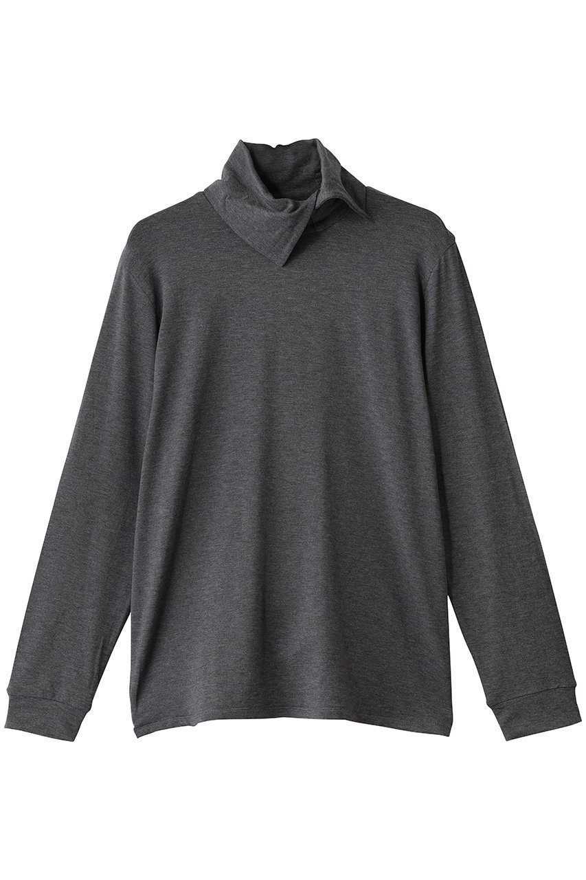 【ミズイロ インド/mizuiro ind】のアシンメトリーシャツプルオーバー インテリア・キッズ・メンズ・レディースファッション・服の通販 founy(ファニー) ファッション Fashion レディースファッション Fashion for Women トップス・カットソー Cut & Sew Tops シャツ・ブラウス・オフィスカジュアル Elegant Blouses & Button-Ups カジュアルプルオーバー・ニットトップス Pullovers & Knit Tops / Casual Pullovers なめらか Smooth, Silky Texture アシンメトリー Asymmetrical Style シンプル Simple, Minimal スリーブ Sleeve, Long Sleeve / Short Sleeve デニム Denim, Jeans Material ロング Long, Long-Length c.gray|ID: prp329100004877809 ipo3291000000036387234