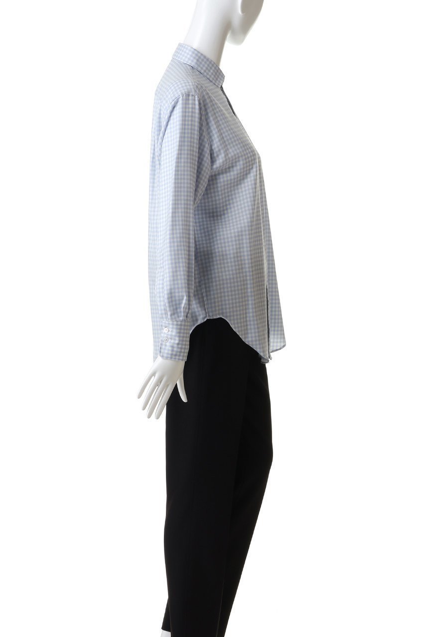 【バウト/BOWTE】のWORSTED SERGE SAX-BLUE GINGHAM DRESS SHIRT 人気、トレンドファッション・服の通販 founy(ファニー) 　ファッション　Fashion　レディースファッション　Fashion for Women　トップス・カットソー　Cut & Sew Tops　シャツ・ブラウス・オフィスカジュアル　Elegant Blouses & Button-Ups　ワンピース　Dresses　フォーマル・パーティードレス・結婚式用ドレス　Elegant & Casual Dresses　ギンガム　Gingham, Gingham Fabric　スリーブ　Sleeve, Long Sleeve / Short Sleeve　チェック　Check, Plaid, Tartan　リラックス　Relax, Relaxed Fit　ロング　Long, Long-Length　ビジネス 仕事 通勤　Business / Work / Commuting　other-3|ID: prp329100004877813 ipo3291000000036387265