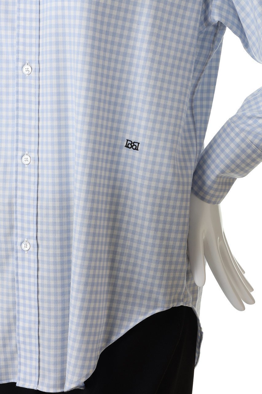 【バウト/BOWTE】のWORSTED SERGE SAX-BLUE GINGHAM DRESS SHIRT 人気、トレンドファッション・服の通販 founy(ファニー) 　ファッション　Fashion　レディースファッション　Fashion for Women　トップス・カットソー　Cut & Sew Tops　シャツ・ブラウス・オフィスカジュアル　Elegant Blouses & Button-Ups　ワンピース　Dresses　フォーマル・パーティードレス・結婚式用ドレス　Elegant & Casual Dresses　ギンガム　Gingham, Gingham Fabric　スリーブ　Sleeve, Long Sleeve / Short Sleeve　チェック　Check, Plaid, Tartan　リラックス　Relax, Relaxed Fit　ロング　Long, Long-Length　ビジネス 仕事 通勤　Business / Work / Commuting　other-5|ID: prp329100004877813 ipo3291000000036387267