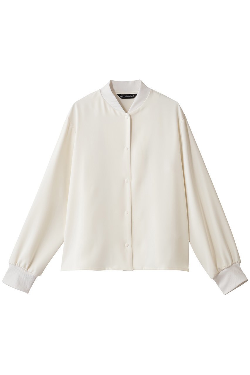 【ミズイロ インド/mizuiro ind】のブルゾンライクシャツ インテリア・キッズ・メンズ・レディースファッション・服の通販 founy(ファニー) 　ファッション　Fashion　レディースファッション　Fashion for Women　アウター　Coat / Outerwear Collection　ブルゾンジャケット・スポーティアウター　Blouson Jackets　トップス・カットソー　Cut & Sew Tops　シャツ・ブラウス・オフィスカジュアル　Elegant Blouses & Button-Ups　スポーツ　Sports, Activewear　スポーティ　Sporty, Casual Athletic　スリーブ　Sleeve, Long Sleeve / Short Sleeve　トレンド　Trend, Trending Now　バランス　Balance, Style Balance　ブルゾン　Blouson, Bomber Jacket　ミックス　Mix, Mixed Style　ロング　Long, Long-Length　off white|ID: prp329100004877816 ipo3291000000036387288