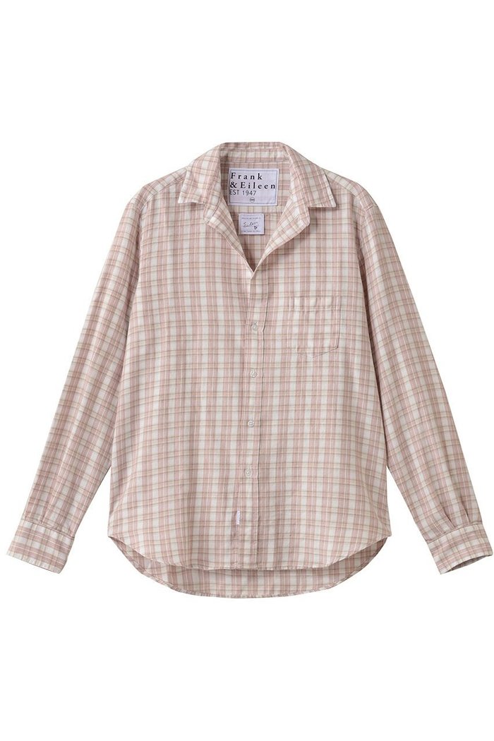 【フランク&アイリーン/Frank&Eileen】のEILEEN イタリアンコットン ピンク チェック シャツ インテリア・キッズ・メンズ・レディースファッション・服の通販 founy(ファニー) https://founy.com/ ファッション Fashion レディースファッション Fashion for Women トップス・カットソー Cut & Sew Tops シャツ・ブラウス・オフィスカジュアル Elegant Blouses & Button-Ups スリーブ Sleeve, Long Sleeve / Short Sleeve チェック Check, Plaid, Tartan ロング Long, Long-Length |ID: prp329100004877824 ipo3291000000036387369