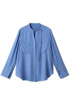 【アルアバイル/allureville】のブライトツイルアシメボウブラウス 人気、トレンドファッション・服の通販 founy(ファニー) ファッション Fashion レディースファッション Fashion for Women トップス・カットソー Cut & Sew Tops シャツ・ブラウス・オフィスカジュアル Elegant Blouses & Button-Ups アシンメトリー Asymmetrical Style エレガント 上品 Elegant スリーブ Sleeve, Long Sleeve / Short Sleeve ツイル Twist, Twisted Detail ロング Long, Long-Length thumbnail ブルー|ID: prp329100004877832 ipo3291000000036387455