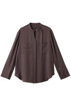 【アルアバイル/allureville】のブライトツイルアシメボウブラウス 人気、トレンドファッション・服の通販 founy(ファニー) ファッション Fashion レディースファッション Fashion for Women トップス・カットソー Cut & Sew Tops シャツ・ブラウス・オフィスカジュアル Elegant Blouses & Button-Ups アシンメトリー Asymmetrical Style エレガント 上品 Elegant スリーブ Sleeve, Long Sleeve / Short Sleeve ツイル Twist, Twisted Detail ロング Long, Long-Length thumbnail ブラウン|ID: prp329100004877832 ipo3291000000036387456