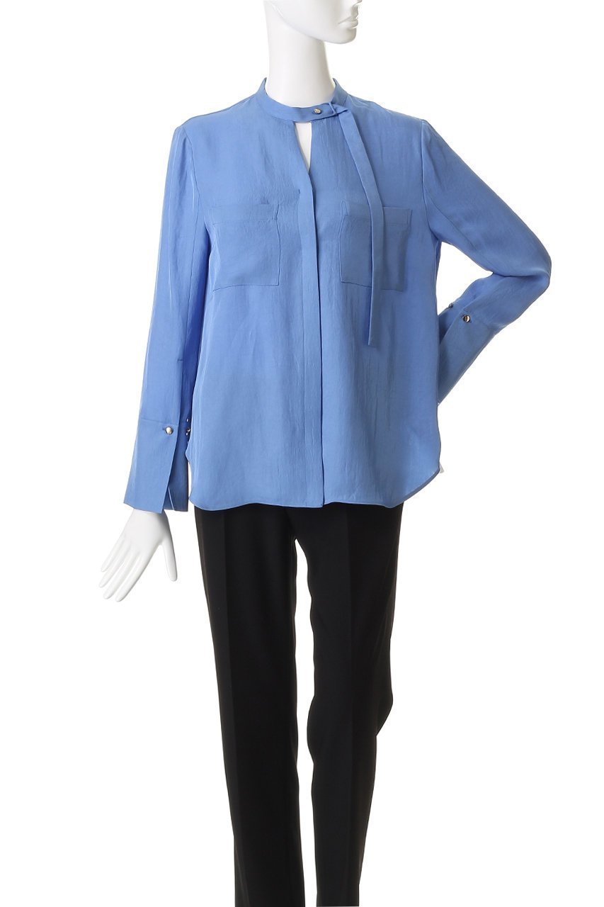 【アルアバイル/allureville】のブライトツイルアシメボウブラウス 人気、トレンドファッション・服の通販 founy(ファニー) 　ファッション　Fashion　レディースファッション　Fashion for Women　トップス・カットソー　Cut & Sew Tops　シャツ・ブラウス・オフィスカジュアル　Elegant Blouses & Button-Ups　アシンメトリー　Asymmetrical Style　エレガント 上品　Elegant　スリーブ　Sleeve, Long Sleeve / Short Sleeve　ツイル　Twist, Twisted Detail　ロング　Long, Long-Length　other-2|ID: prp329100004877832 ipo3291000000036387457