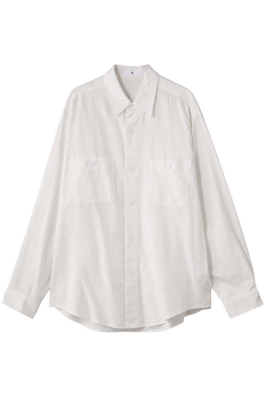 【イレーヴ/YLEVE】の【UNISEX】【Y】BRUSHED オーガニック コットン テンセル スナップ シャツ インテリア・キッズ・メンズ・レディースファッション・服の通販 founy(ファニー) 　ファッション　Fashion　レディースファッション　Fashion for Women　トップス・カットソー　Cut & Sew Tops　シャツ・ブラウス・オフィスカジュアル　Elegant Blouses & Button-Ups　ユニセックス　Unisex, Genderless　オーガニック　Organic Cotton　スリーブ　Sleeve, Long Sleeve / Short Sleeve　ロング　Long, Long-Length　ホワイト|ID: prp329100004877844 ipo3291000000036387613