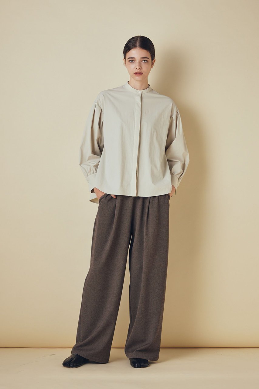 【フローレント/FLORENT】の2WAY バンドカラー フライフロント ブラウス 人気、トレンドファッション・服の通販 founy(ファニー) 　ファッション　Fashion　レディースファッション　Fashion for Women　トップス・カットソー　Cut & Sew Tops　シャツ・ブラウス・オフィスカジュアル　Elegant Blouses & Button-Ups　ギャザー　Gathered, Ruffled　ストレッチ　Stretch, Stretchy Fabric　スリーブ　Sleeve, Long Sleeve / Short Sleeve　フロント　Front, Front Design　ロング　Long, Long-Length　other-6|ID: prp329100004877845 ipo3291000000036387637