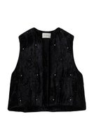 【ヌキテパ/NE QUITTEZ PAS】のCRUSHED VELVET パール ビーズ ベスト 人気、トレンドファッション・服の通販 founy(ファニー) ファッション Fashion レディースファッション Fashion for Women アウター Coat / Outerwear Collection トップス・カットソー Cut & Sew Tops キャミソール&ノースリーブ Camisoles & Sleeveless Tops シャツ・ブラウス・オフィスカジュアル Elegant Blouses & Button-Ups ベスト&ジレ / 重ね着スタイル Vests & Gilets ショート Short, Short Length ノースリーブ Sleeveless, No-Sleeve バランス Balance, Style Balance パール Pearl, Pearl Accent ベスト Vest, Waistcoat エレガント 上品 Elegant A/W・秋冬 Autumn/Winter |ID:prp329100004877846
