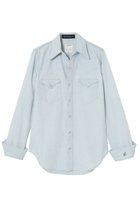 【マディソンブルー/MADISONBLUE】のWESTERN SH CHAMBRAY(VW) ウェスタンシャツ 人気、トレンドファッション・服の通販 founy(ファニー) ファッション Fashion レディースファッション Fashion for Women トップス・カットソー Cut & Sew Tops シャツ・ブラウス・オフィスカジュアル Elegant Blouses & Button-Ups ウエスタン Western Style シェイプ Shape, Slim Fit スリーブ Sleeve, Long Sleeve / Short Sleeve フィット Fit, Slim Fit ロング Long, Long-Length ヴィンテージ Vintage Style thumbnail ブルー|ID: prp329100004877849 ipo3291000000036387669