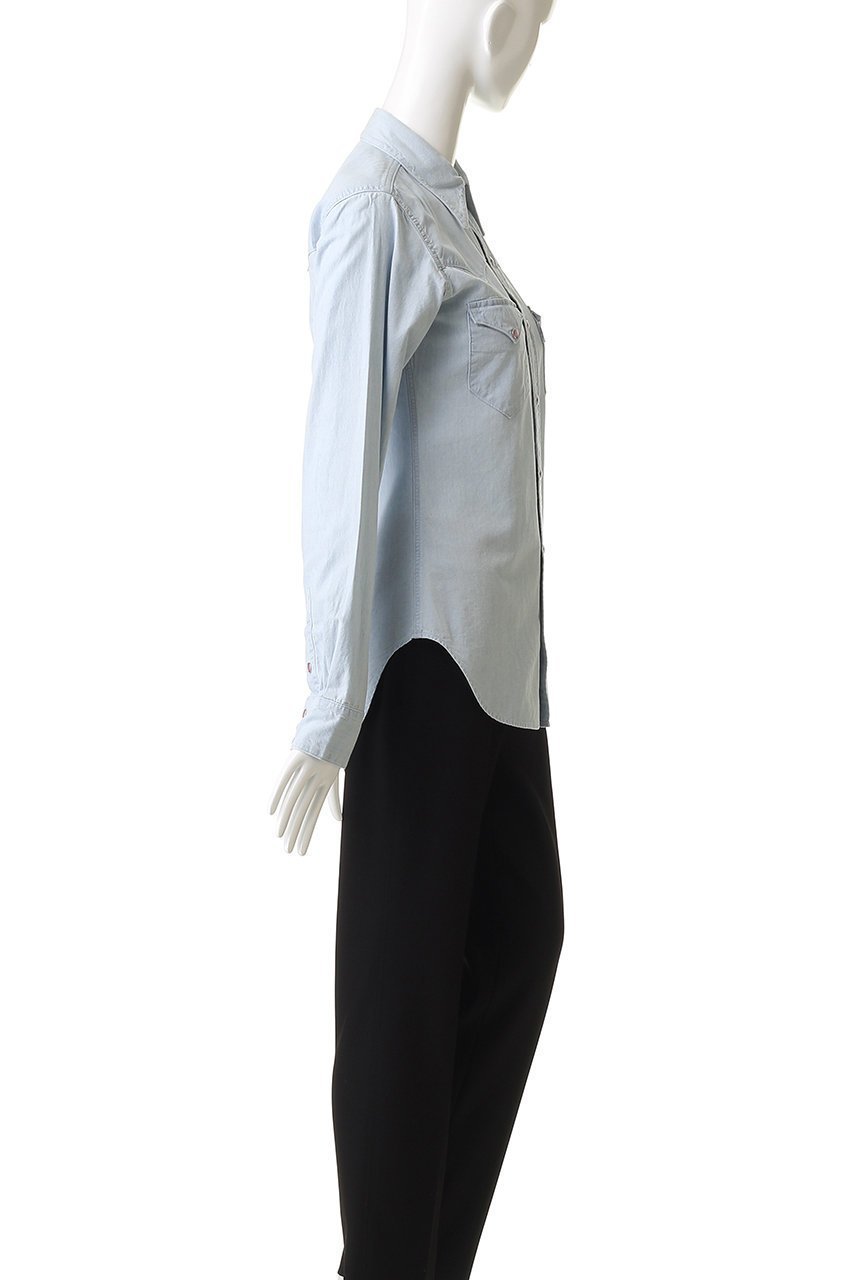 【マディソンブルー/MADISONBLUE】のWESTERN SH CHAMBRAY(VW) ウェスタンシャツ 人気、トレンドファッション・服の通販 founy(ファニー) 　ファッション　Fashion　レディースファッション　Fashion for Women　トップス・カットソー　Cut & Sew Tops　シャツ・ブラウス・オフィスカジュアル　Elegant Blouses & Button-Ups　ウエスタン　Western Style　シェイプ　Shape, Slim Fit　スリーブ　Sleeve, Long Sleeve / Short Sleeve　フィット　Fit, Slim Fit　ロング　Long, Long-Length　ヴィンテージ　Vintage Style　other-3|ID: prp329100004877849 ipo3291000000036387671