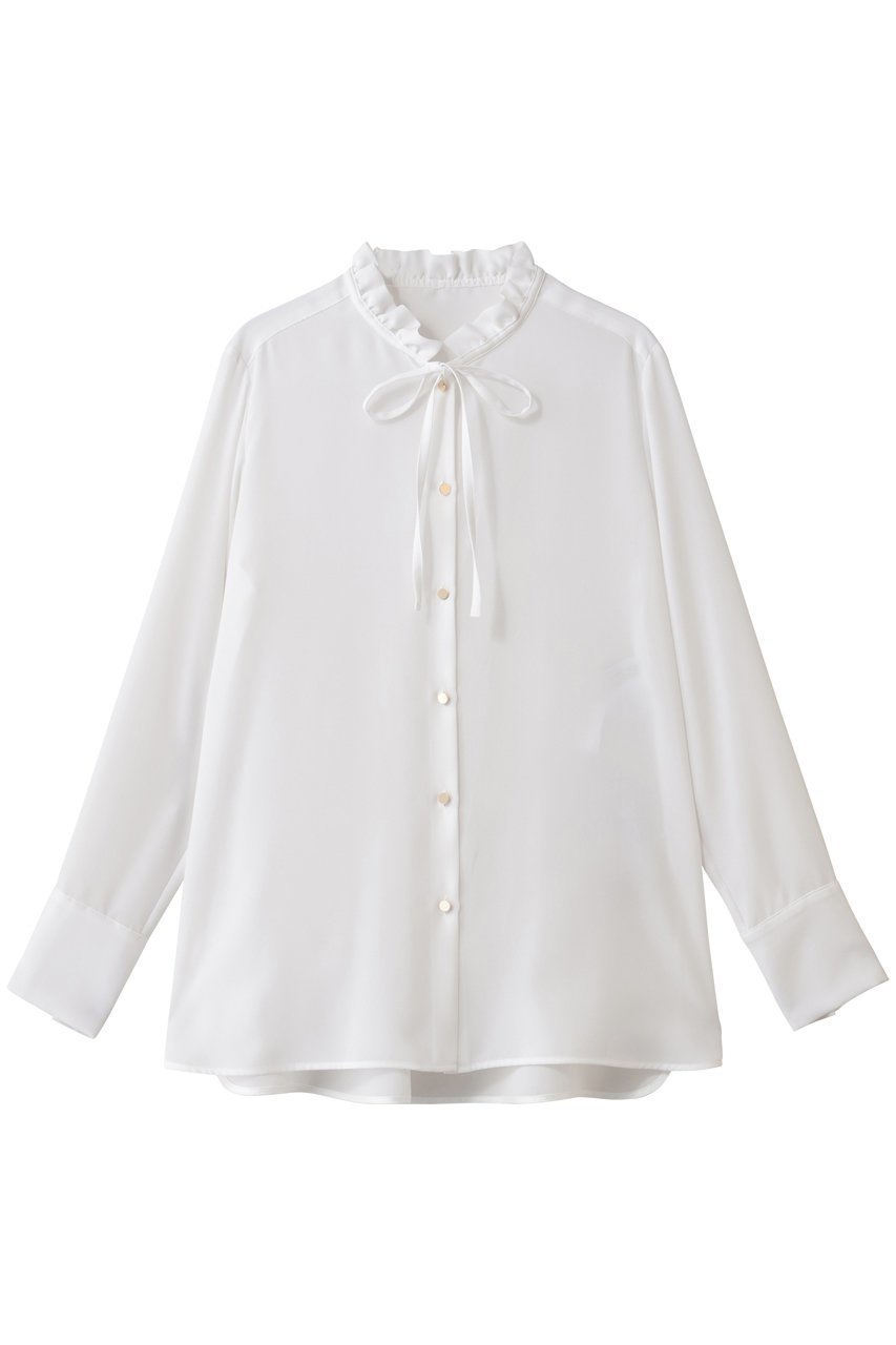 【ベイジ,/BEIGE,】のSTOW / フリルタイブラウス 人気、トレンドファッション・服の通販 founy(ファニー) 　ファッション　Fashion　レディースファッション　Fashion for Women　トップス・カットソー　Cut & Sew Tops　シャツ・ブラウス・オフィスカジュアル　Elegant Blouses & Button-Ups　おすすめ　Recommended / Our Picks　インナー　Innerwear　ジャケット　Jacket, Outerwear　スリーブ　Sleeve, Long Sleeve / Short Sleeve　ダウン　Down, Puffer　デニム　Denim, Jeans Material　フリル　Frill, Ruffle　フロント　Front, Front Design　リボン　Ribbon, Bow　ロング　Long, Long-Length　エレガント 上品　Elegant　定番　Standard, Basic Item　 other-1|ID: prp329100004877867 ipo3291000000036387865