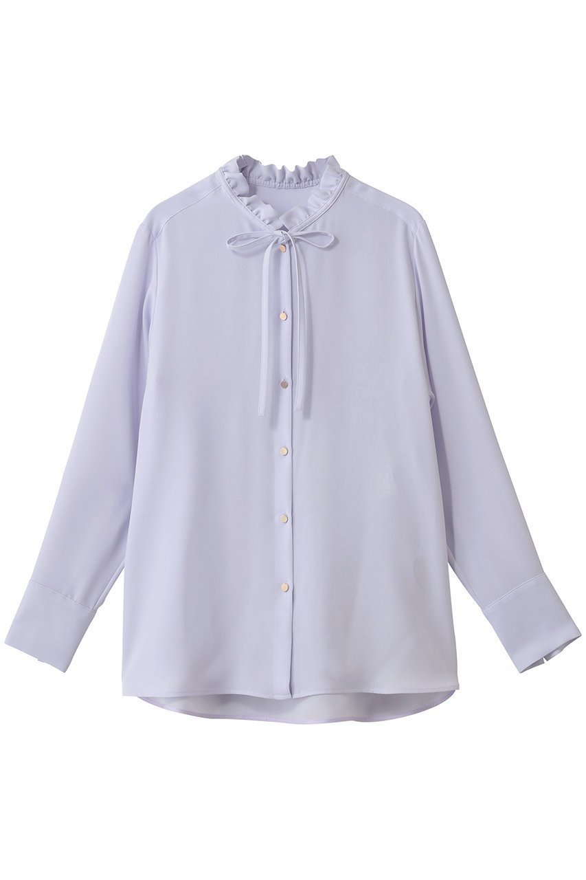 【ベイジ,/BEIGE,】のSTOW / フリルタイブラウス インテリア・キッズ・メンズ・レディースファッション・服の通販 founy(ファニー) 　ファッション　Fashion　レディースファッション　Fashion for Women　トップス・カットソー　Cut & Sew Tops　シャツ・ブラウス・オフィスカジュアル　Elegant Blouses & Button-Ups　おすすめ　Recommended / Our Picks　インナー　Innerwear　ジャケット　Jacket, Outerwear　スリーブ　Sleeve, Long Sleeve / Short Sleeve　ダウン　Down, Puffer　デニム　Denim, Jeans Material　フリル　Frill, Ruffle　フロント　Front, Front Design　リボン　Ribbon, Bow　ロング　Long, Long-Length　エレガント 上品　Elegant　定番　Standard, Basic Item　Lilac|ID: prp329100004877867 ipo3291000000036387870