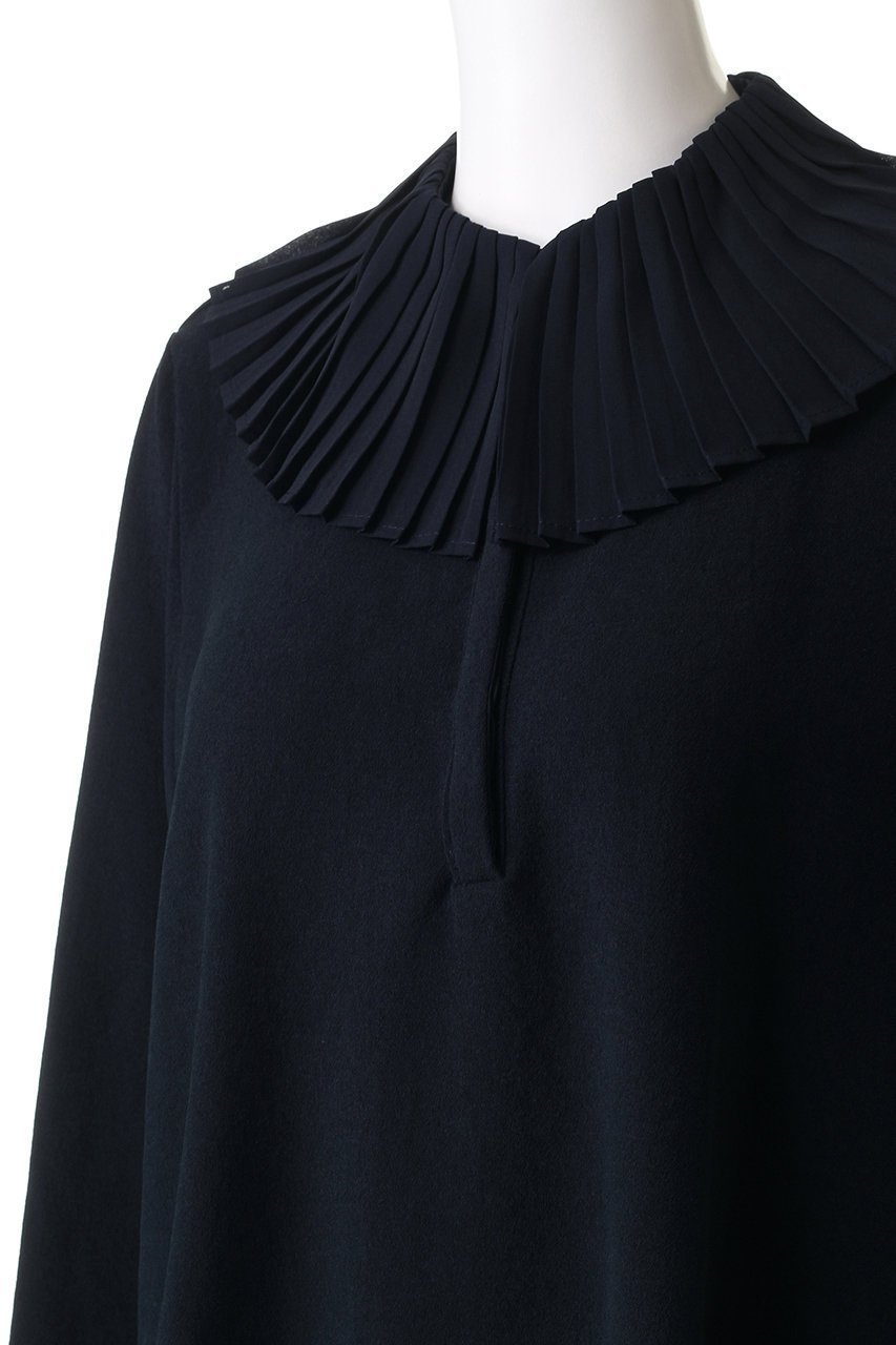 【ミズイロ インド/mizuiro ind】のプリーツカラーシャツプルオーバー 人気、トレンドファッション・服の通販 founy(ファニー) 　ファッション　Fashion　レディースファッション　Fashion for Women　トップス・カットソー　Cut & Sew Tops　シャツ・ブラウス・オフィスカジュアル　Elegant Blouses & Button-Ups　カジュアルプルオーバー・ニットトップス　Pullovers & Knit Tops / Casual Pullovers　おすすめ　Recommended / Our Picks　インナー　Innerwear　オケージョン　Occasion Wear　ショート　Short, Short Length　スウェット / スエット　Sweatshirt, Sweatwear　スリーブ　Sleeve, Long Sleeve / Short Sleeve　ドレープ　Drape, Draping Fabric　プリーツ　Pleats, Pleated　ボトム　Bottoms, Lower Wear　エレガント 上品　Elegant　other-5|ID: prp329100004877868 ipo3291000000036387890