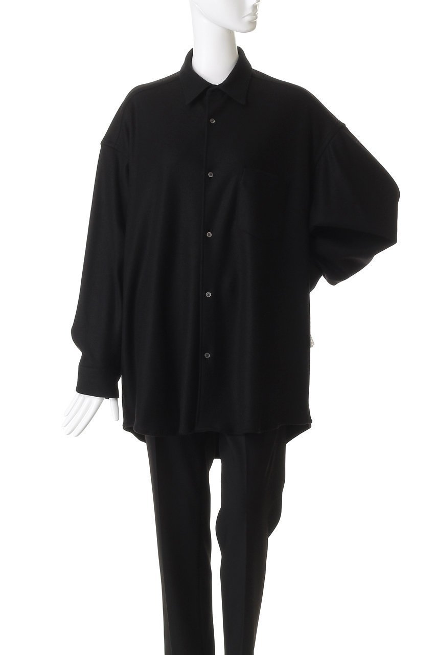 【グラフペーパー/Graphpaper】のWool Smooth Flannel Oversized Regular Collar Shirt/シャツ 人気、トレンドファッション・服の通販 founy(ファニー) 　ファッション　Fashion　レディースファッション　Fashion for Women　トップス・カットソー　Cut & Sew Tops　シャツ・ブラウス・オフィスカジュアル　Elegant Blouses & Button-Ups　おすすめ　Recommended / Our Picks　カットソー　Cut and Sewn Top　シンプル　Simple, Minimal　スリーブ　Sleeve, Long Sleeve / Short Sleeve　ドレープ　Drape, Draping Fabric　レギュラー　Regular, Standard Fit　ロング　Long, Long-Length　エレガント 上品　Elegant　羽織　Haori, Light Jacket　other-2|ID: prp329100004877870 ipo3291000000036387895