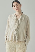 【カレンソロジー/Curensology】のウールミックスボイルフリルブラウス 人気、トレンドファッション・服の通販 founy(ファニー) ファッション Fashion レディースファッション Fashion for Women トップス・カットソー Cut & Sew Tops シャツ・ブラウス・オフィスカジュアル Elegant Blouses & Button-Ups おすすめ Recommended / Our Picks インナー Innerwear カーディガン Cardigan, Knitwear スリーブ Sleeve, Long Sleeve / Short Sleeve バランス Balance, Style Balance フリル Frill, Ruffle ロング Long, Long-Length thumbnail オフホワイト|ID: prp329100004877900 ipo3291000000036388162