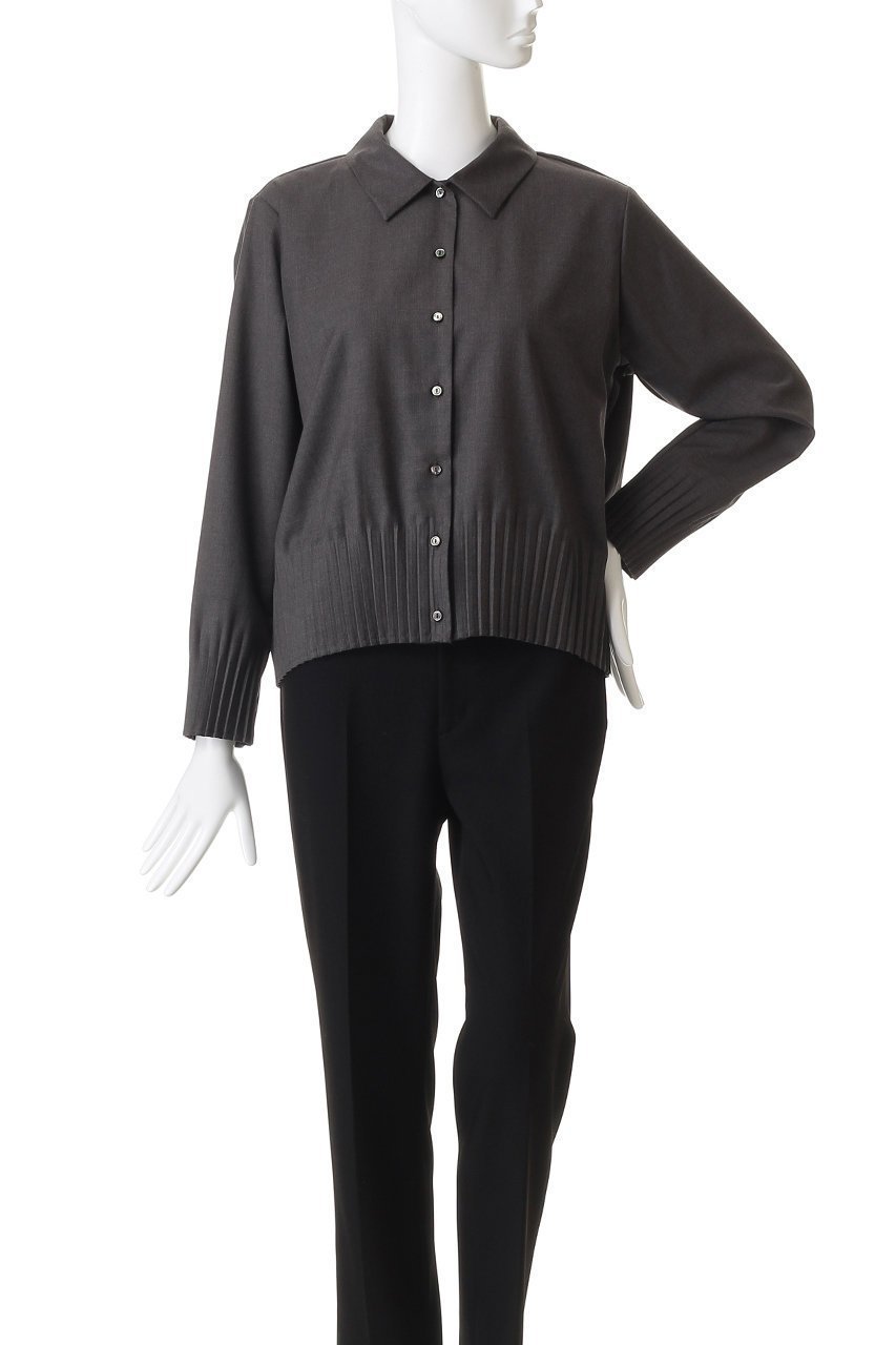 【ミズイロ インド/mizuiro ind】のプリーツヘムシャツ 人気、トレンドファッション・服の通販 founy(ファニー) 　ファッション　Fashion　レディースファッション　Fashion for Women　トップス・カットソー　Cut & Sew Tops　シャツ・ブラウス・オフィスカジュアル　Elegant Blouses & Button-Ups　シンプル　Simple, Minimal　スタイリッシュ　Stylish, Fashionable　スリーブ　Sleeve, Long Sleeve / Short Sleeve　プリーツ　Pleats, Pleated　ロング　Long, Long-Length　エレガント 上品　Elegant　other-2|ID: prp329100004877902 ipo3291000000036388178