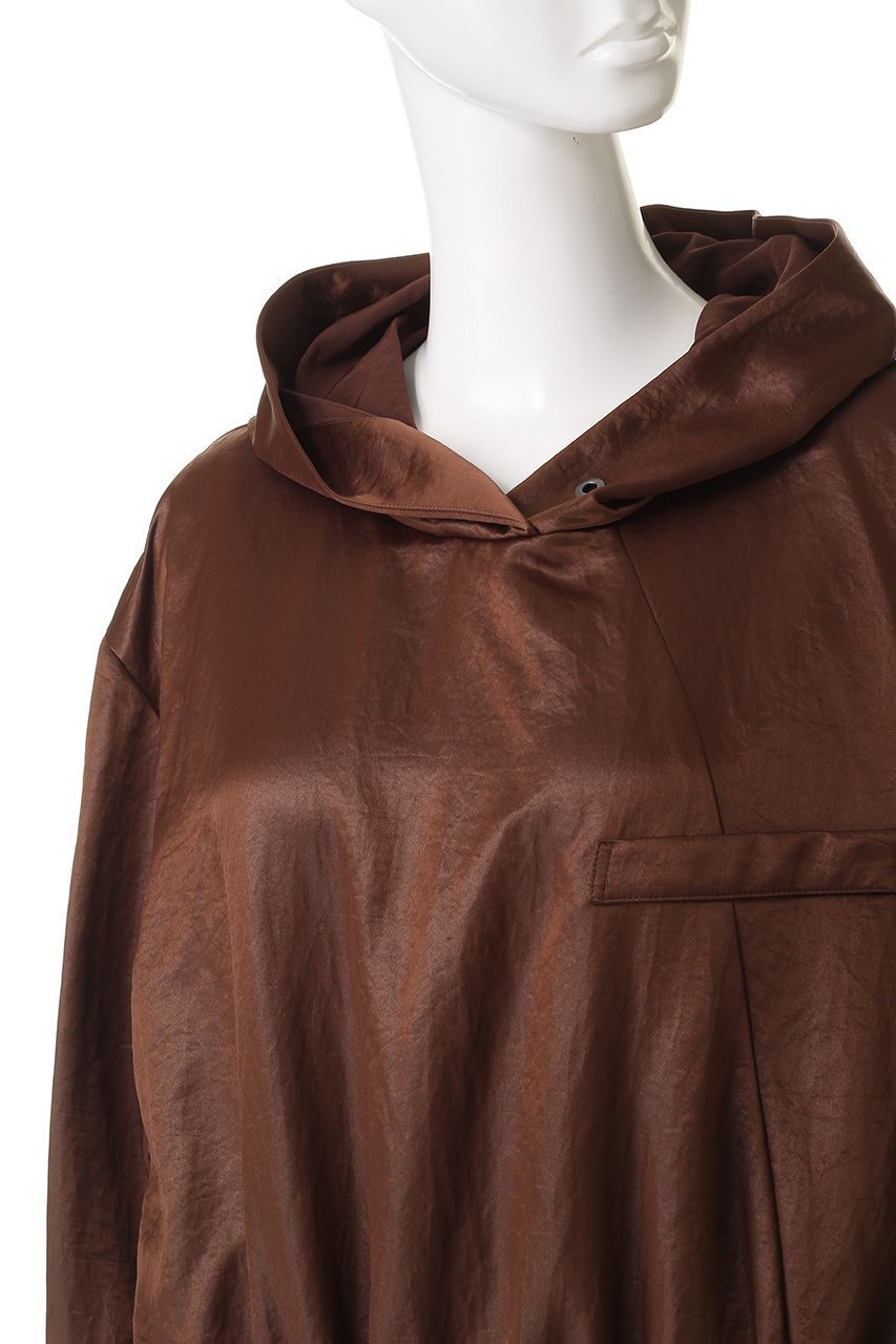 【スタニングルアー/STUNNING LURE】の【Waltz】サテンクロップドフーディ 人気、トレンドファッション・服の通販 founy(ファニー) 　ファッション　Fashion　レディースファッション　Fashion for Women　トップス・カットソー　Cut & Sew Tops　シャツ・ブラウス・オフィスカジュアル　Elegant Blouses & Button-Ups　エレガント 上品　Elegant　サテン　Satin, Glossy Fabric　スポーティ　Sporty, Casual Athletic　スリーブ　Sleeve, Long Sleeve / Short Sleeve　バランス　Balance, Style Balance　フロント　Front, Front Design　ポケット　Pocket, Pocket Detail　リラックス　Relax, Relaxed Fit　ロング　Long, Long-Length　再入荷　Restock / Back in Stock　other-5|ID: prp329100004877904 ipo3291000000036388195