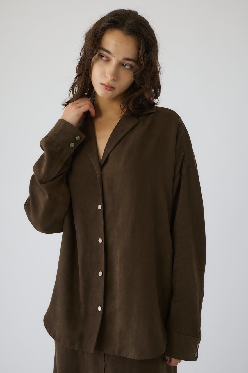 【リムアーク/RIM.ARK】のOpen collor F/Suede shirt JK/シャツ 人気、トレンドファッション・服の通販 founy(ファニー) 　ファッション　Fashion　レディースファッション　Fashion for Women　アウター　Coat / Outerwear Collection　レディースジャケット・軽アウター　Jackets　ジャケット　Jacket, Outerwear　セットアップ　Set-Up, Coordinated Outfit　リュクス　Luxury, Elegant, High-End, Chic　エレガント 上品　Elegant　other-2|ID: prp329100004877905 ipo3291000000036388203