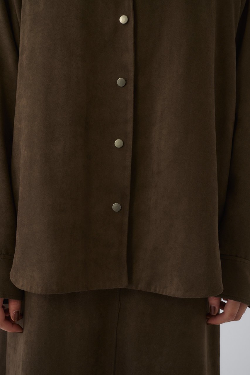【リムアーク/RIM.ARK】のOpen collor F/Suede shirt JK/シャツ 人気、トレンドファッション・服の通販 founy(ファニー) 　ファッション　Fashion　レディースファッション　Fashion for Women　アウター　Coat / Outerwear Collection　レディースジャケット・軽アウター　Jackets　ジャケット　Jacket, Outerwear　セットアップ　Set-Up, Coordinated Outfit　リュクス　Luxury, Elegant, High-End, Chic　エレガント 上品　Elegant　other-7|ID: prp329100004877905 ipo3291000000036388208