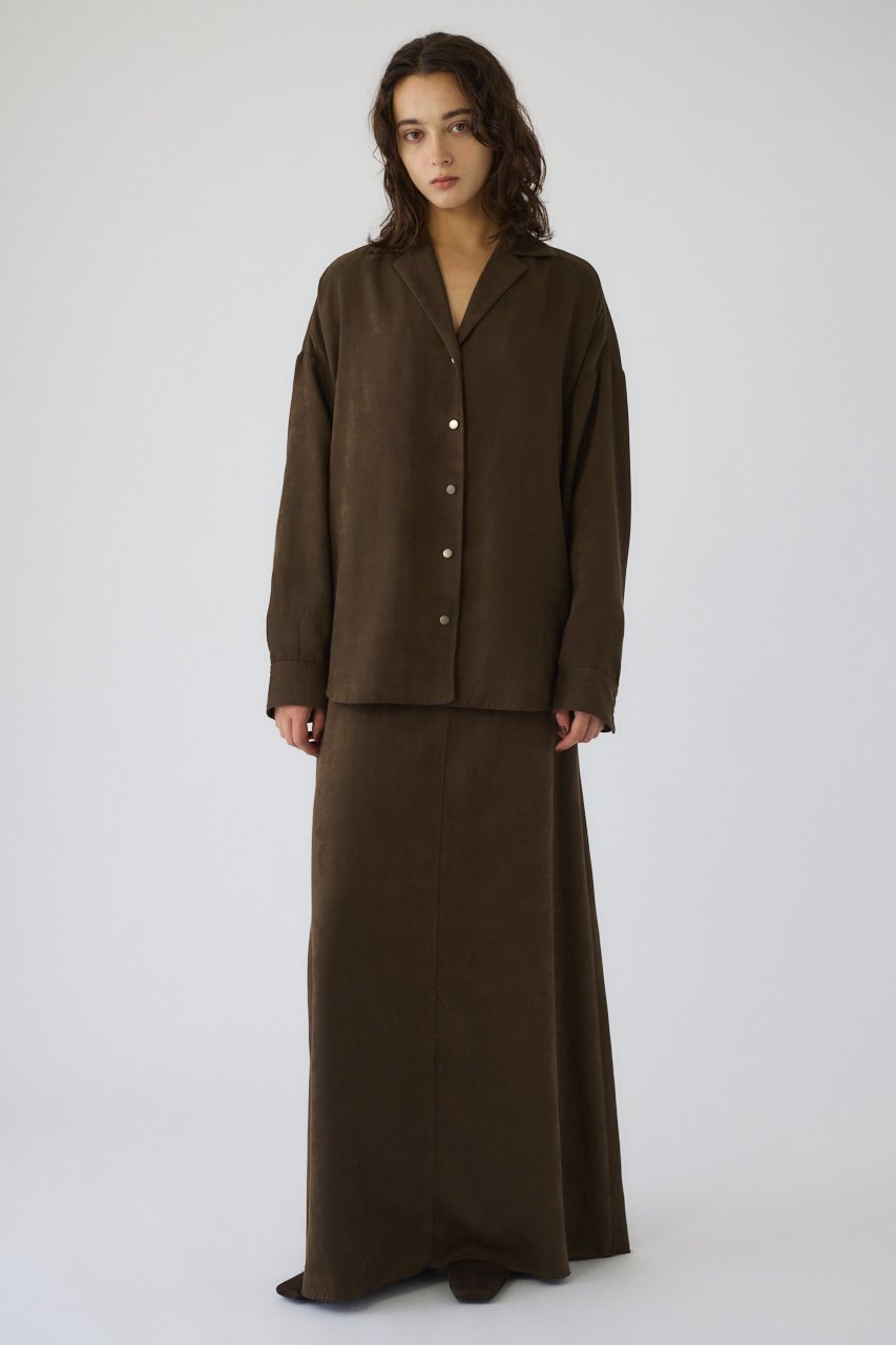 【リムアーク/RIM.ARK】のOpen collor F/Suede shirt JK/シャツ 人気、トレンドファッション・服の通販 founy(ファニー) 　ファッション　Fashion　レディースファッション　Fashion for Women　アウター　Coat / Outerwear Collection　レディースジャケット・軽アウター　Jackets　ジャケット　Jacket, Outerwear　セットアップ　Set-Up, Coordinated Outfit　リュクス　Luxury, Elegant, High-End, Chic　エレガント 上品　Elegant　other-8|ID: prp329100004877905 ipo3291000000036388209