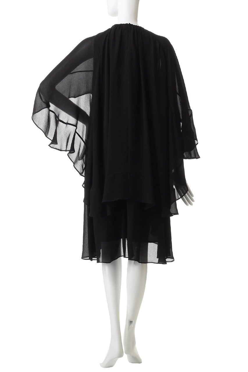 【ジェイドット/j.】のトリアセジョーゼットフリルドレスブラウス 人気、トレンドファッション・服の通販 founy(ファニー) 　ファッション　Fashion　レディースファッション　Fashion for Women　トップス・カットソー　Cut & Sew Tops　シャツ・ブラウス・オフィスカジュアル　Elegant Blouses & Button-Ups　ワンピース　Dresses　フォーマル・パーティードレス・結婚式用ドレス　Elegant & Casual Dresses　エアリー　Airy Texture　シアー　Sheer, See-Through　ジョーゼット　Georgette, Semi-Sheer Fabric　スリーブ　Sleeve, Long Sleeve / Short Sleeve　パーティ　Party, Party Style　フェミニン　Feminine, Girly　フリル　Frill, Ruffle　ロング　Long, Long-Length　other-4|ID: prp329100004877926 ipo3291000000036388410