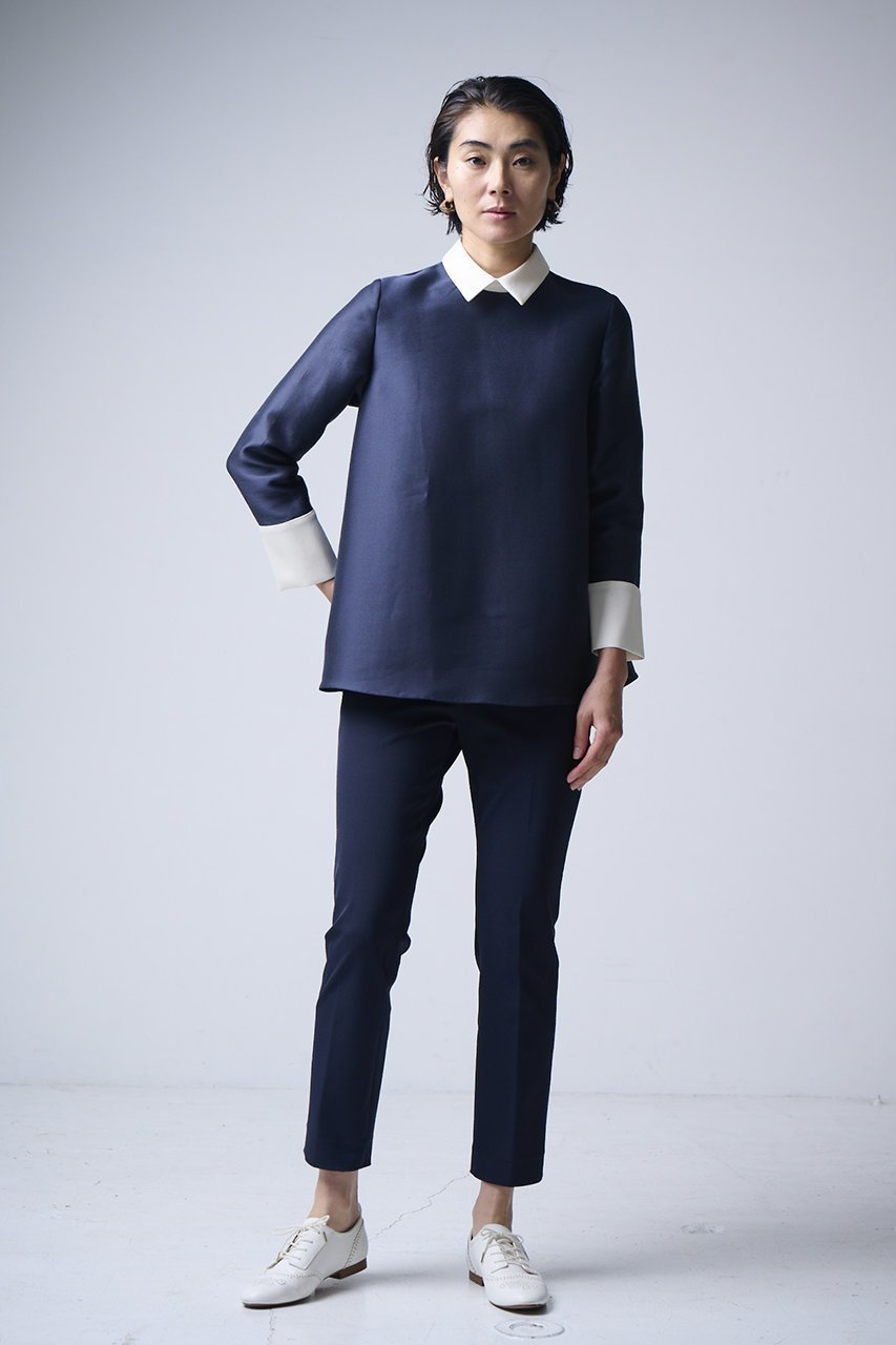 【エムフィル/M Fil】のシルキーWクロス バイカラーブラウス 人気、トレンドファッション・服の通販 founy(ファニー) ファッション Fashion レディースファッション Fashion for Women トップス・カットソー Cut & Sew Tops シャツ・ブラウス・オフィスカジュアル Elegant Blouses & Button-Ups クラシカル Classical, Vintage-Inspired スリーブ Sleeve, Long Sleeve / Short Sleeve マニッシュ Mannish, Boyish ロング Long, Long-Length 人気 Popular, Best Seller other-6|ID: prp329100004877931 ipo3291000000036388470