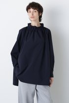 【ヒューエルミュージアム/hueLe Museum】の【hLM】タイプライターギャザーブラウス 人気、トレンドファッション・服の通販 founy(ファニー) ファッション Fashion レディースファッション Fashion for Women トップス・カットソー Cut & Sew Tops シャツ・ブラウス・オフィスカジュアル Elegant Blouses & Button-Ups ギャザー Gathered, Ruffled シンプル Simple, Minimal スタンド Stand Collar, Upright Stand スリット Slit, Slit Detail スリーブ Sleeve, Long Sleeve / Short Sleeve ドローストリング Drawstring, Pull Cord ロング Long, Long-Length エレガント 上品 Elegant thumbnail ネイビー|ID: prp329100004877934 ipo3291000000036388507