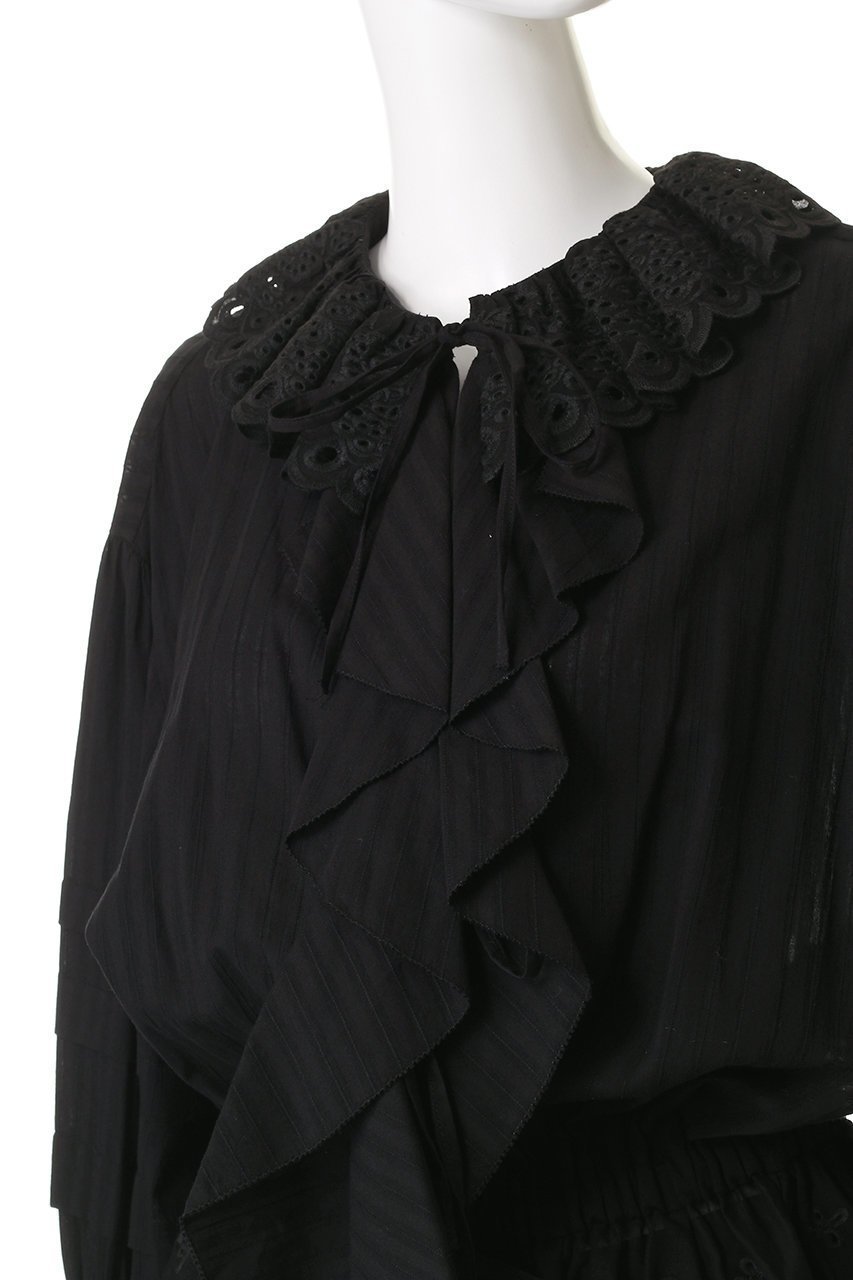 【プランク プロジェクト/PRANK PROJECT】のエンブロイダリーラッフルブラウス 人気、トレンドファッション・服の通販 founy(ファニー) ファッション Fashion レディースファッション Fashion for Women トップス・カットソー Cut & Sew Tops シャツ・ブラウス・オフィスカジュアル Elegant Blouses & Button-Ups おすすめ Recommended / Our Picks ジャケット Jacket, Outerwear スリーブ Sleeve, Long Sleeve / Short Sleeve フリル Frill, Ruffle マニッシュ Mannish, Boyish ラッフル Ruffle, Frill ロング Long, Long-Length 冬 Winter / This Winter 春 Spring other-5|ID: prp329100004877935 ipo3291000000036388515