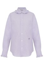 【マディソンブルー/MADISONBLUE】のROUND COLLAR FRILL SH OX ラウンドカラーフリルシャツ 人気、トレンドファッション・服の通販 founy(ファニー) ファッション Fashion レディースファッション Fashion for Women トップス・カットソー Cut & Sew Tops シャツ・ブラウス・オフィスカジュアル Elegant Blouses & Button-Ups スリーブ Sleeve, Long Sleeve / Short Sleeve バランス Balance, Style Balance フリル Frill, Ruffle ラウンド Round, Round Neck ロング Long, Long-Length 再入荷 Restock / Back in Stock thumbnail パープル|ID: prp329100004877938 ipo3291000000036388537