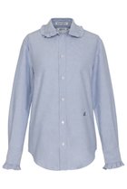 【マディソンブルー/MADISONBLUE】のROUND COLLAR FRILL SH OX ラウンドカラーフリルシャツ 人気、トレンドファッション・服の通販 founy(ファニー) ファッション Fashion レディースファッション Fashion for Women トップス・カットソー Cut & Sew Tops シャツ・ブラウス・オフィスカジュアル Elegant Blouses & Button-Ups スリーブ Sleeve, Long Sleeve / Short Sleeve バランス Balance, Style Balance フリル Frill, Ruffle ラウンド Round, Round Neck ロング Long, Long-Length 再入荷 Restock / Back in Stock thumbnail ブルー|ID: prp329100004877938 ipo3291000000036388539