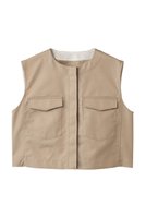 【アンクレイヴ/uncrave】のチノギャバジン ジレブラウス 人気、トレンドファッション・服の通販 founy(ファニー) ファッション Fashion レディースファッション Fashion for Women アウター Coat / Outerwear Collection トップス・カットソー Cut & Sew Tops キャミソール&ノースリーブ Camisoles & Sleeveless Tops シャツ・ブラウス・オフィスカジュアル Elegant Blouses & Button-Ups ベスト&ジレ / 重ね着スタイル Vests & Gilets ジャケット Jacket, Outerwear セットアップ Set-Up, Coordinated Outfit デニム Denim, Jeans Material ノースリーブ Sleeveless, No-Sleeve バランス Balance, Style Balance フォルム Silhouette, Form フラップ Flap, Flap Pocket ベスト Vest, Waistcoat ポケット Pocket, Pocket Detail |ID:prp329100004877939