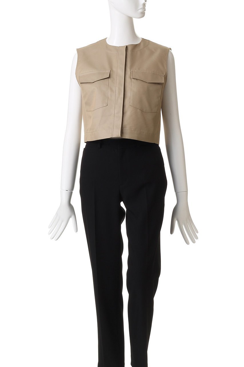 【アンクレイヴ/uncrave】のチノギャバジン ジレブラウス 人気、トレンドファッション・服の通販 founy(ファニー) 　ファッション　Fashion　レディースファッション　Fashion for Women　アウター　Coat / Outerwear Collection　トップス・カットソー　Cut & Sew Tops　キャミソール&ノースリーブ　Camisoles & Sleeveless Tops　シャツ・ブラウス・オフィスカジュアル　Elegant Blouses & Button-Ups　ベスト&ジレ / 重ね着スタイル　Vests & Gilets　ジャケット　Jacket, Outerwear　セットアップ　Set-Up, Coordinated Outfit　デニム　Denim, Jeans Material　ノースリーブ　Sleeveless, No-Sleeve　バランス　Balance, Style Balance　フォルム　Silhouette, Form　フラップ　Flap, Flap Pocket　ベスト　Vest, Waistcoat　ポケット　Pocket, Pocket Detail　other-2|ID: prp329100004877939 ipo3291000000036388547