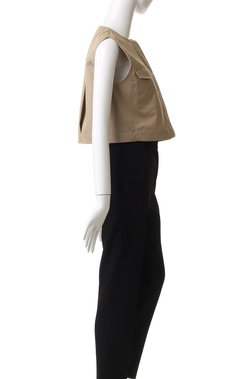 【アンクレイヴ/uncrave】のチノギャバジン ジレブラウス 人気、トレンドファッション・服の通販 founy(ファニー) 　ファッション　Fashion　レディースファッション　Fashion for Women　アウター　Coat / Outerwear Collection　トップス・カットソー　Cut & Sew Tops　キャミソール&ノースリーブ　Camisoles & Sleeveless Tops　シャツ・ブラウス・オフィスカジュアル　Elegant Blouses & Button-Ups　ベスト&ジレ / 重ね着スタイル　Vests & Gilets　ジャケット　Jacket, Outerwear　セットアップ　Set-Up, Coordinated Outfit　デニム　Denim, Jeans Material　ノースリーブ　Sleeveless, No-Sleeve　バランス　Balance, Style Balance　フォルム　Silhouette, Form　フラップ　Flap, Flap Pocket　ベスト　Vest, Waistcoat　ポケット　Pocket, Pocket Detail　other-3|ID: prp329100004877939 ipo3291000000036388549