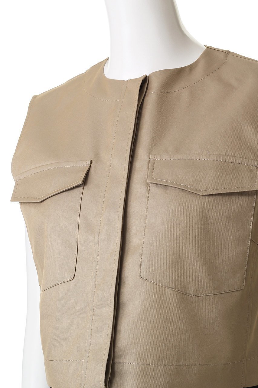 【アンクレイヴ/uncrave】のチノギャバジン ジレブラウス 人気、トレンドファッション・服の通販 founy(ファニー) 　ファッション　Fashion　レディースファッション　Fashion for Women　アウター　Coat / Outerwear Collection　トップス・カットソー　Cut & Sew Tops　キャミソール&ノースリーブ　Camisoles & Sleeveless Tops　シャツ・ブラウス・オフィスカジュアル　Elegant Blouses & Button-Ups　ベスト&ジレ / 重ね着スタイル　Vests & Gilets　ジャケット　Jacket, Outerwear　セットアップ　Set-Up, Coordinated Outfit　デニム　Denim, Jeans Material　ノースリーブ　Sleeveless, No-Sleeve　バランス　Balance, Style Balance　フォルム　Silhouette, Form　フラップ　Flap, Flap Pocket　ベスト　Vest, Waistcoat　ポケット　Pocket, Pocket Detail　other-5|ID: prp329100004877939 ipo3291000000036388552