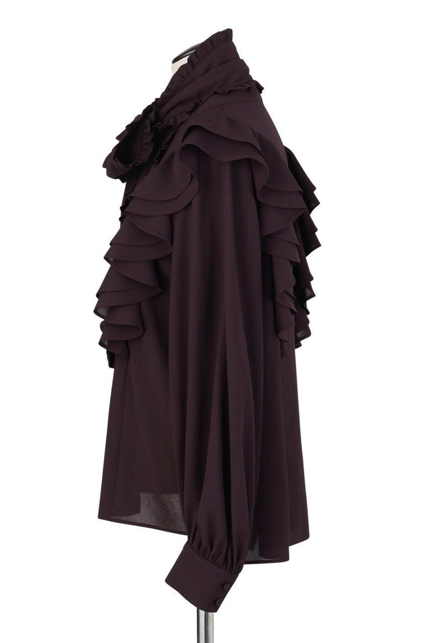 【オブリオ/AUBRIOT】のラッフルボウブラウス 人気、トレンドファッション・服の通販 founy(ファニー) 　ファッション　Fashion　レディースファッション　Fashion for Women　トップス・カットソー　Cut & Sew Tops　シャツ・ブラウス・オフィスカジュアル　Elegant Blouses & Button-Ups　ストレッチ　Stretch, Stretchy Fabric　スリーブ　Sleeve, Long Sleeve / Short Sleeve　ペーパー　Paper, Kraft Paper　リボン　Ribbon, Bow　ロマンティック　Romantic, Feminine Style　ロング　Long, Long-Length　other-2|ID: prp329100004877955 ipo3291000000036388717