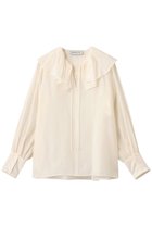 【デパリエ/DEPAREILLE】のシルキーラッフルブラウス 人気、トレンドファッション・服の通販 founy(ファニー) ファッション Fashion レディースファッション Fashion for Women トップス・カットソー Cut & Sew Tops シャツ・ブラウス・オフィスカジュアル Elegant Blouses & Button-Ups スリーブ Sleeve, Long Sleeve / Short Sleeve ロング Long, Long-Length thumbnail オフホワイト|ID: prp329100004877959 ipo3291000000036388754