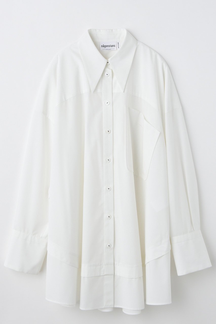 【ナゴンスタンス/nagonstans】のcircle shirt シャツ インテリア・キッズ・メンズ・レディースファッション・服の通販 founy(ファニー) ファッション Fashion レディースファッション Fashion for Women トップス・カットソー Cut & Sew Tops シャツ・ブラウス・オフィスカジュアル Elegant Blouses & Button-Ups なめらか Smooth, Silky Texture カフス Cuff Design スリーブ Sleeve, Long Sleeve / Short Sleeve ブロード Broadcloth, Fine Cotton ポケット Pocket, Pocket Detail ロング Long, Long-Length Salt|ID: prp329100004877964 ipo3291000000036388792