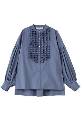 【マリリンムーン/MARILYN MOON】のモダンタックフリルシャツ 人気、トレンドファッション・服の通販 founy(ファニー) ファッション Fashion レディースファッション Fashion for Women トップス・カットソー Cut & Sew Tops シャツ・ブラウス・オフィスカジュアル Elegant Blouses & Button-Ups オケージョン Occasion Wear コンパクト Compact, Small Size ジャケット Jacket, Outerwear スリーブ Sleeve, Long Sleeve / Short Sleeve バランス Balance, Style Balance ロング Long, Long-Length 人気 Popular, Best Seller |ID:prp329100004877968